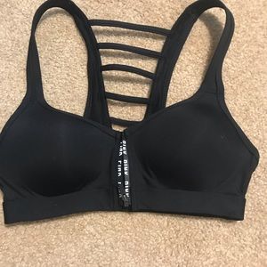 Black Pink spots bra